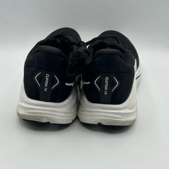 Hoka Clifton 10 Womes 9B Black and White Athletic Sneakers S22 - Picture 2 of 8